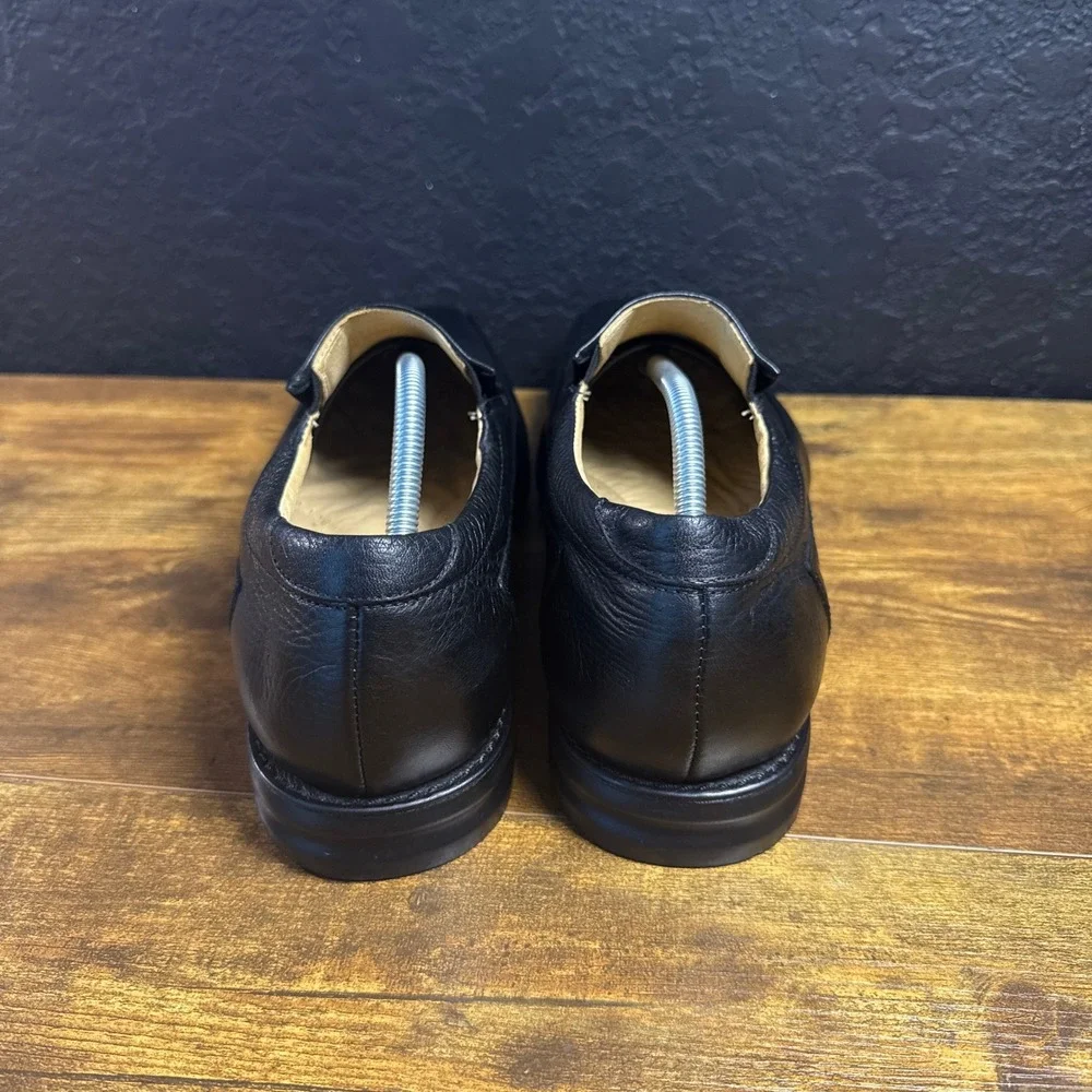 Bob Jones Amazonas Anatomic Gel 0803 Black Leather Slip-On Loafers Mens 10